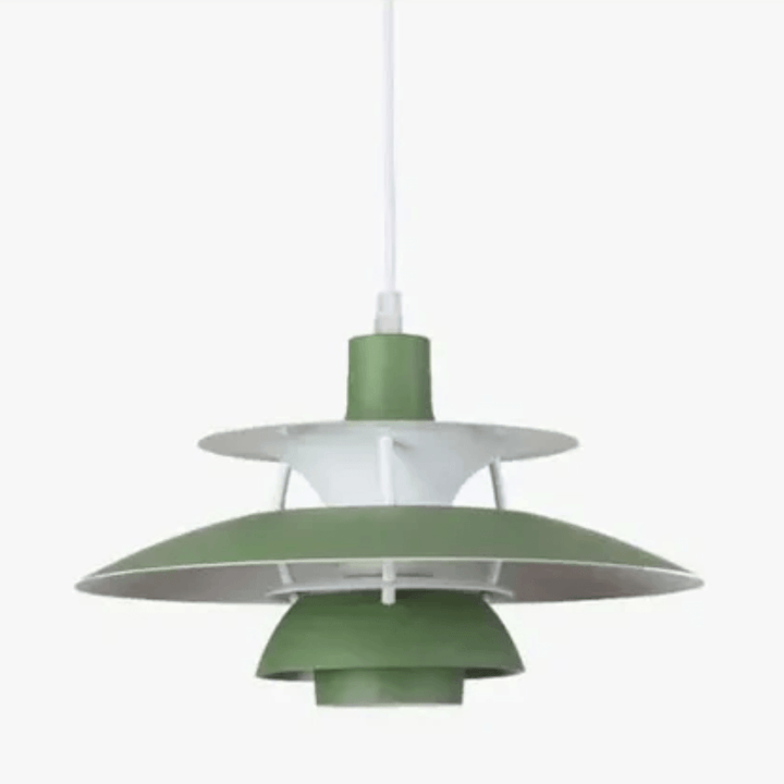 Moderne farverig LED pendellampe i metal