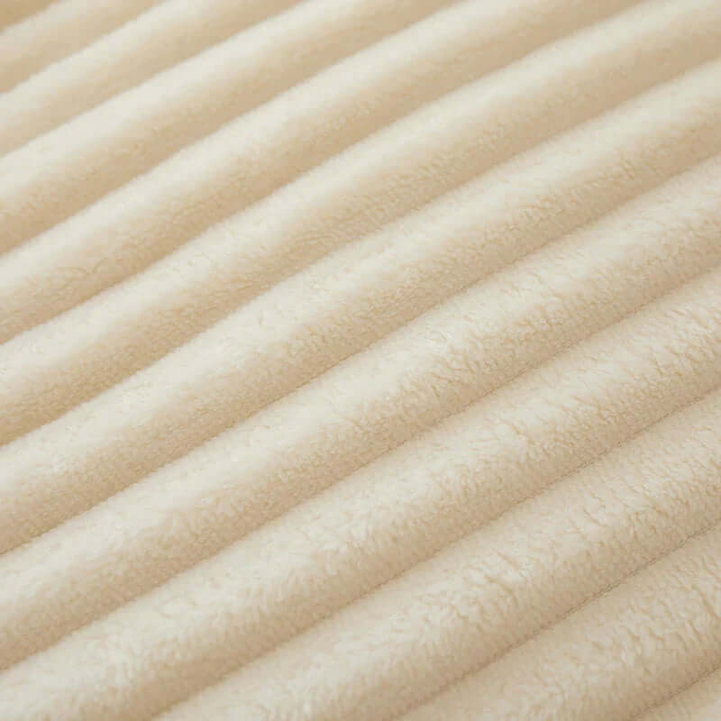 Stribet Flanell Fleece Tæppe