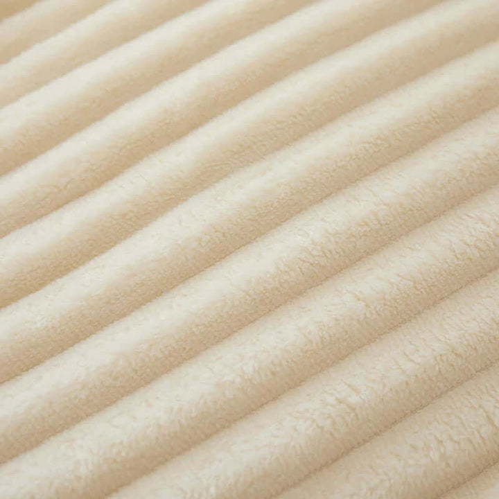 Stribet Flanell Fleece Tæppe