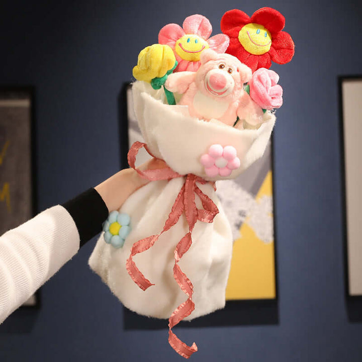 Blød Plysdyrsbuket Gave til Børn og Voksne