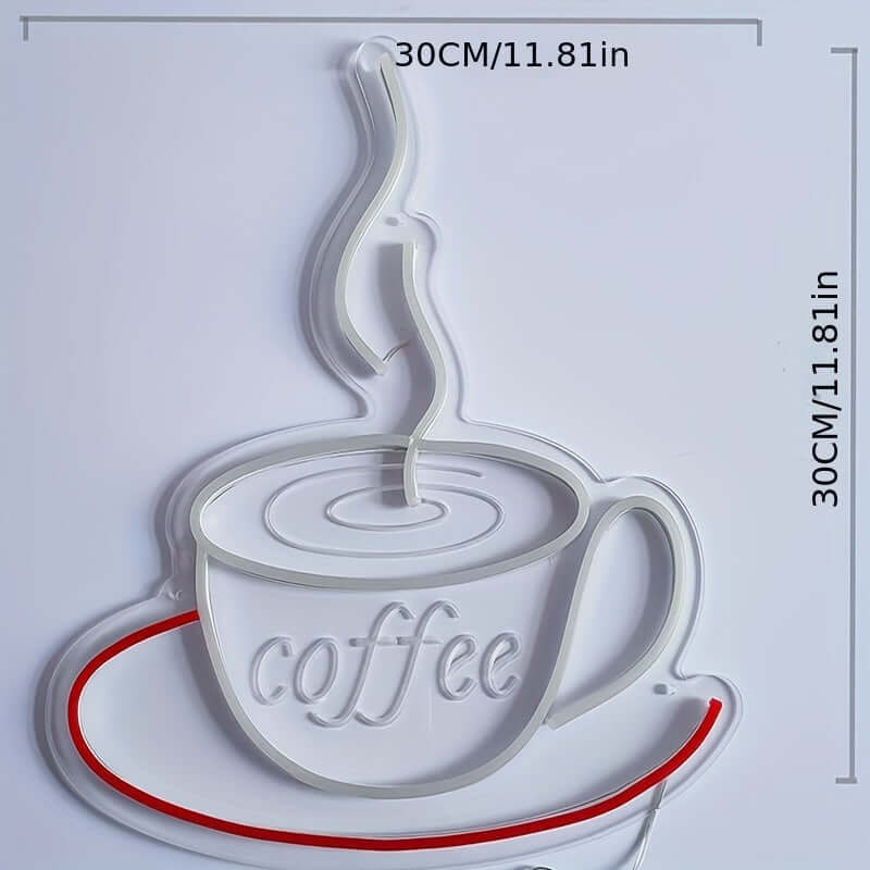 Neon Kaffeelampe Vægdekoration - Stemningslys