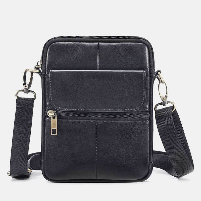 Herre læder skuldertaske