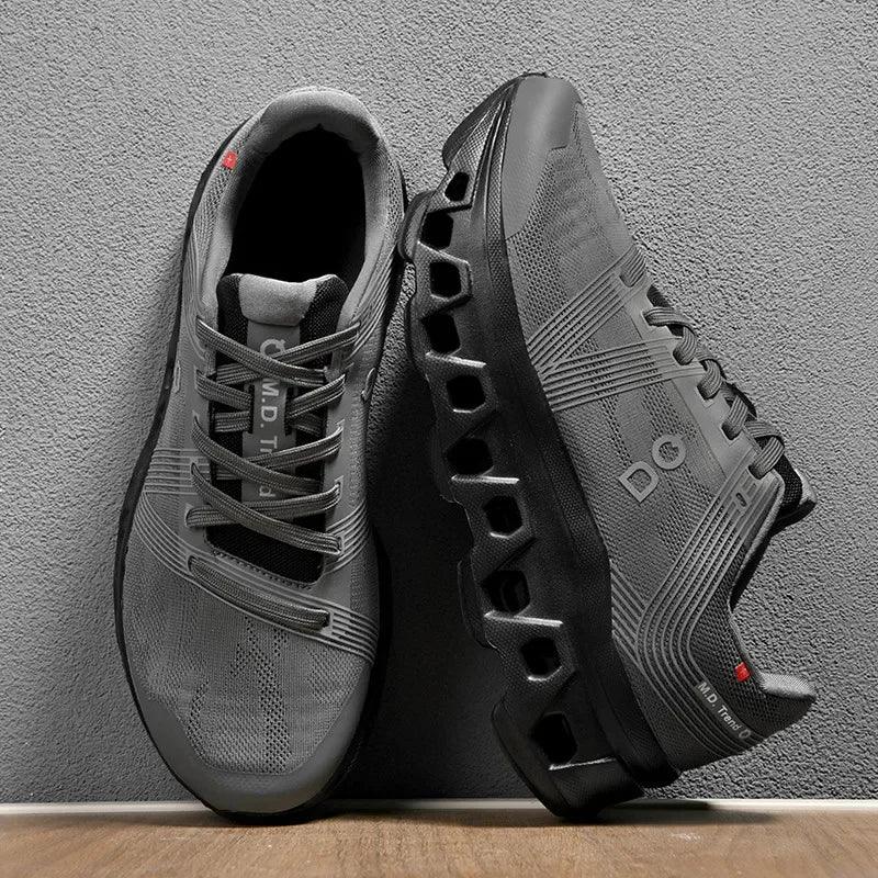 Herre sneakers, åndbare, lette, grå, elegant design, fritid og sport, maksimal komfort, klassisk snøring.