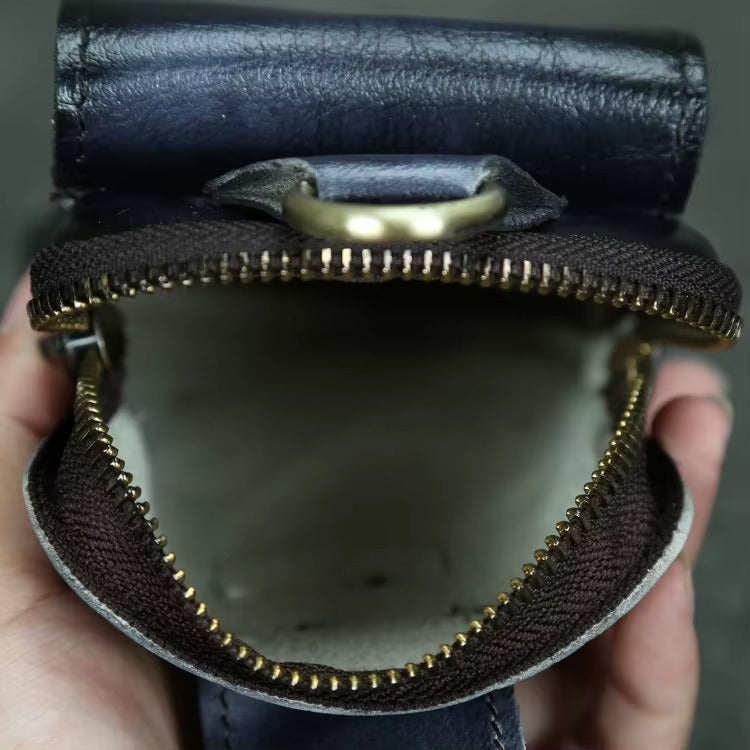 Herre læder bæltetaske