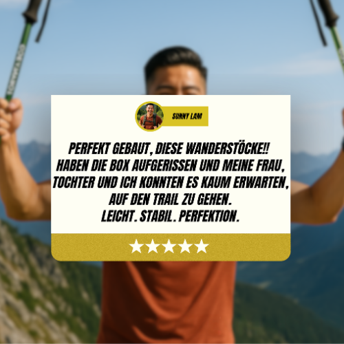 Justerbare aluminium vandrestave, kompakte og foldbare, giver stabilitet og komfort til trekking og vandreture.